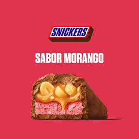 Chocolate Snickers Morango - Display com 20 unidades de 42g