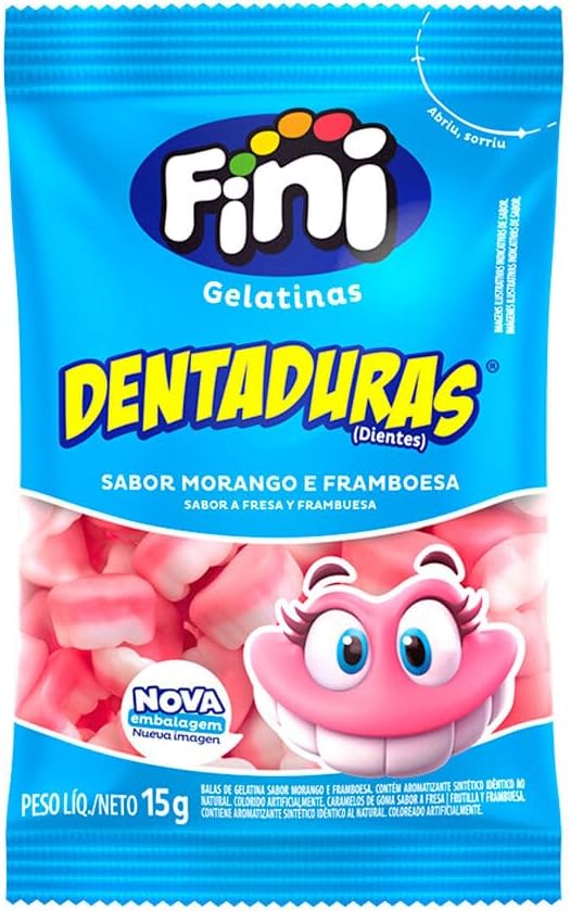 Kit Fini C/60 pacotes Bala tubes gelatina Sortidas 15g