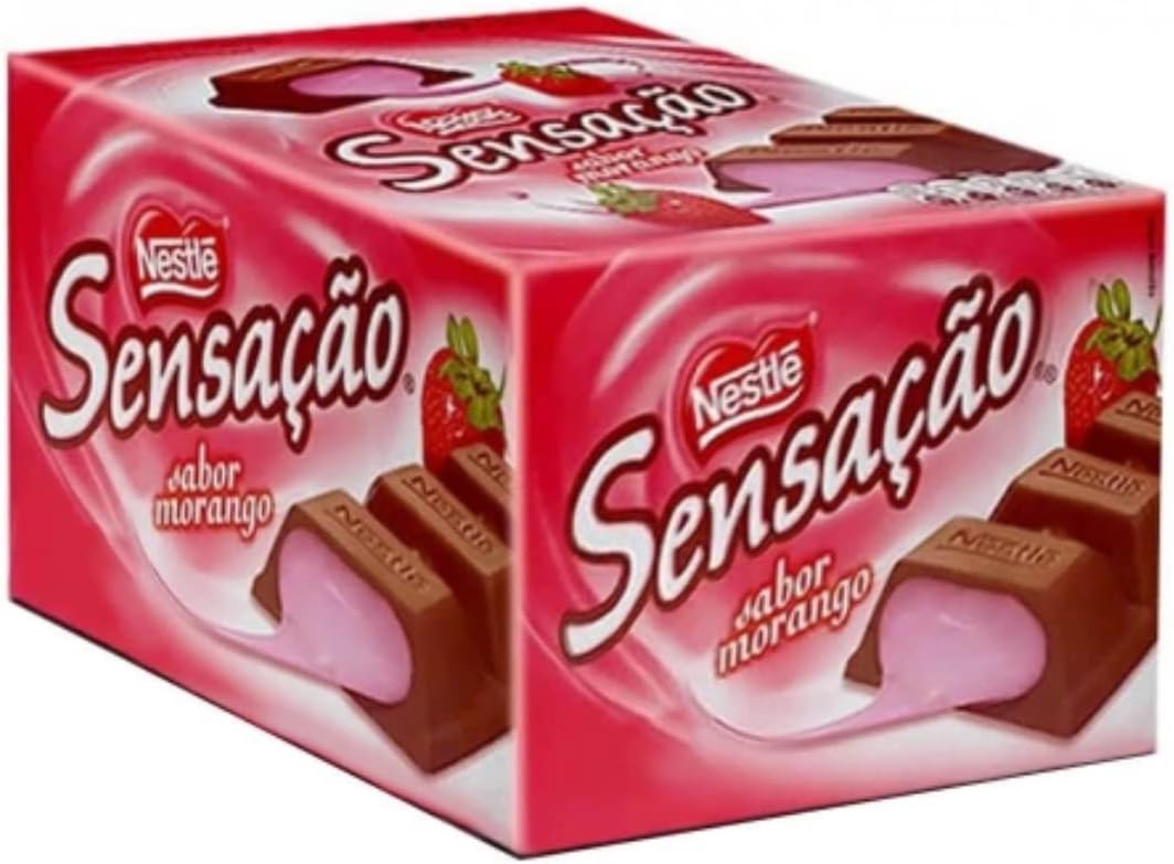 Chocolate Sensação Com Recheio de Morango Nestlé - Display 24x38g