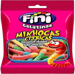 Fini Balas De Gelatina Minhocas Cítricas 250G