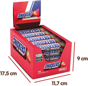 Chocolate Snickers Morango - Display com 20 unidades de 42g