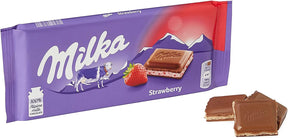 Milka Chocolate Recheado Strawberry Yogurt 100G