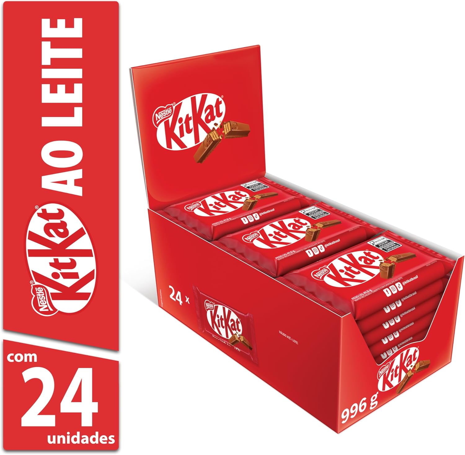 Pack Chocolate Kit Kat ao Leite 41,5g C/24un - Nestlé