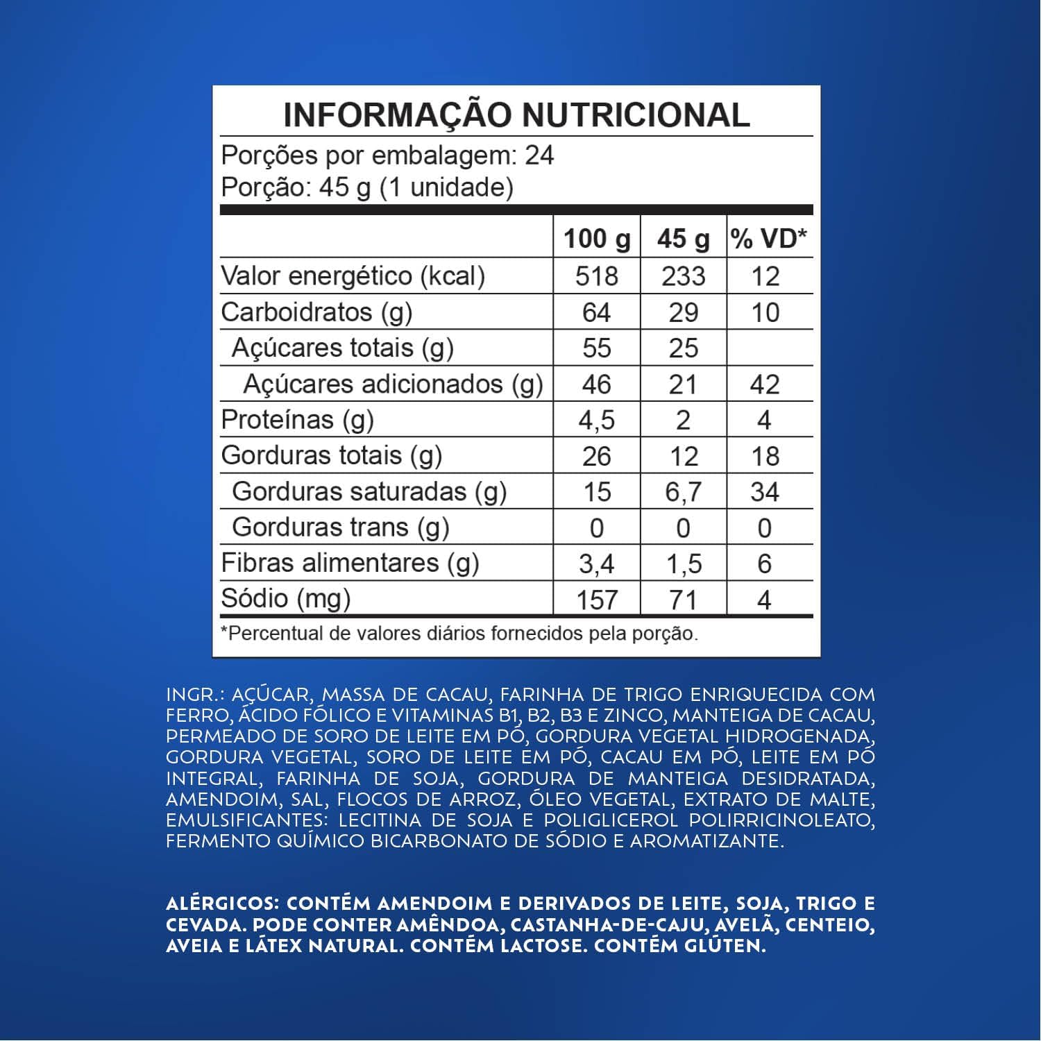 Lacta Bis Xtra Ao Leite - Caixa Com 24 Unidades De 45G