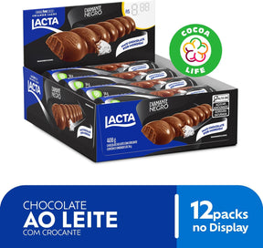 Chocolate Lacta ao leite Diamante Negro Caixa Com 12 Unidades De 34g