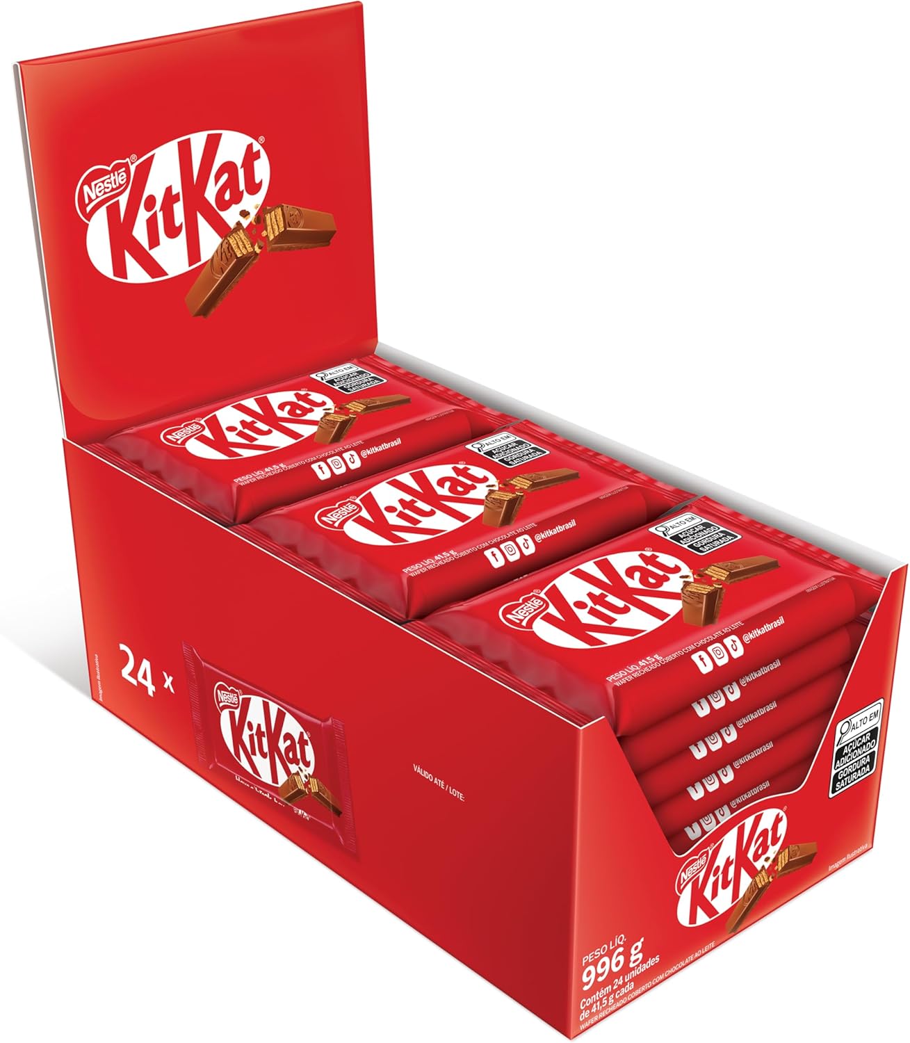 Pack Chocolate Kit Kat ao Leite 41,5g C/24un - Nestlé