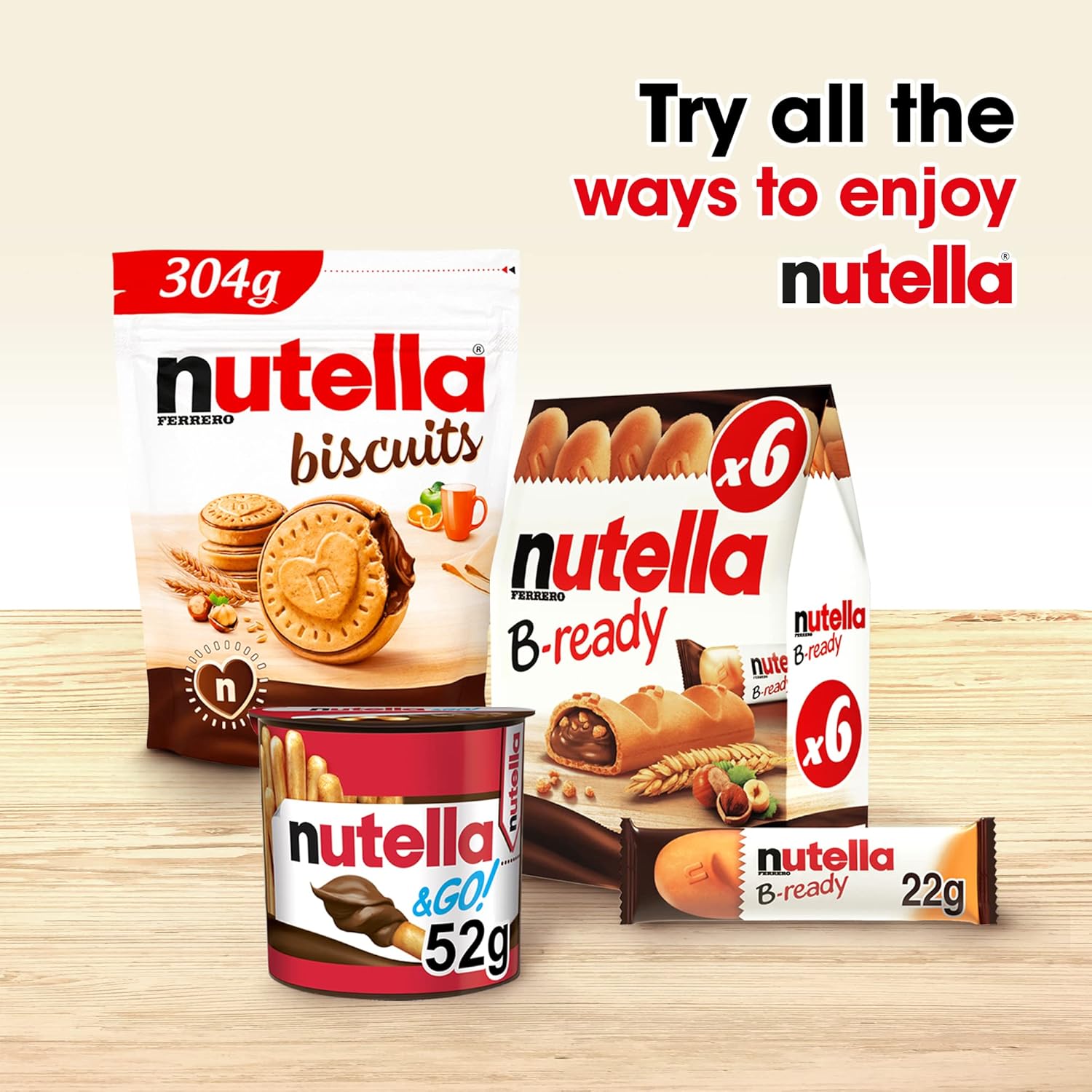 Nutella B-ready Biscoitos Wafer Com Creme Nutella kit c/ 10